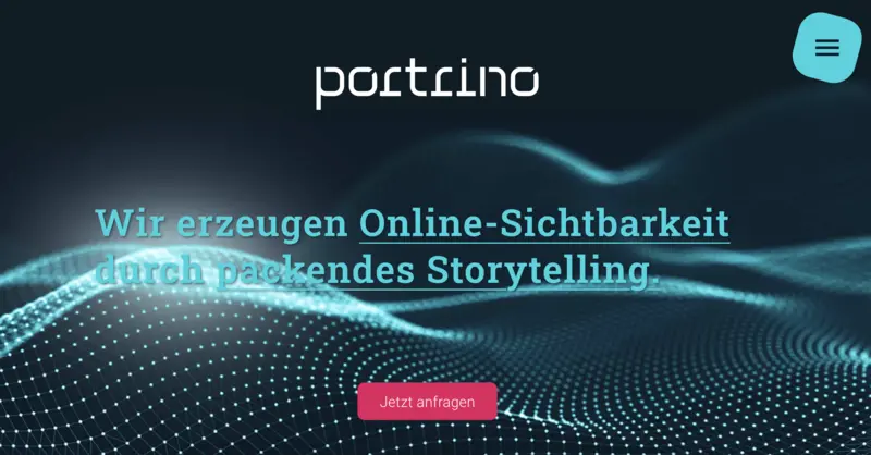 Screenshot of portrino GmbH website