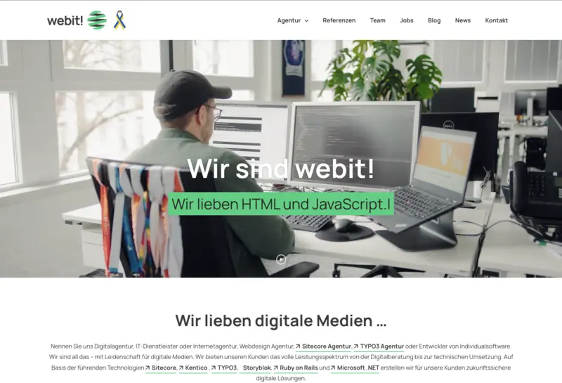 Screenshot of webit! Gesellschaft für neue Medien website